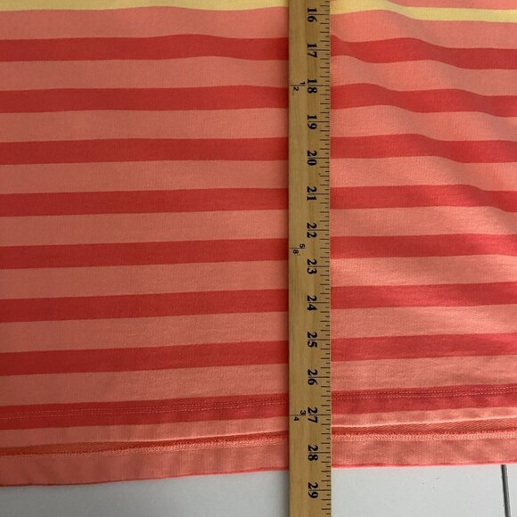 LL Bean Rugby Henley Shirt Sweatshirt Womens 2X Orange Multicolor Stripe - Picture 9 of 10